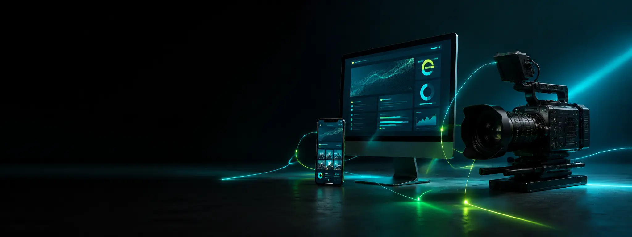 Studio digital AVVA MEDIA cu echipamente video și interfețe digitale